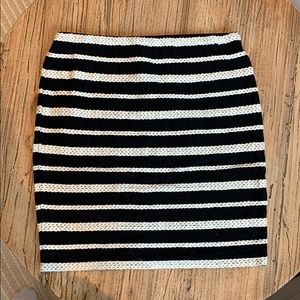 Black and cream skirt